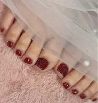 Foot 👣 ジェルネイル 💚 ワンカラー < オフなし > 🛁フットバス、甘皮ケア付✨