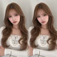 ✨韓国風顔まわりカット+ブリーチ無しWカラー+クイック髪質改善3Stepトリートメント✨