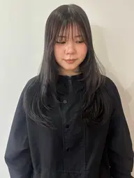 【U25盛れる暗髪カラー🖤🎀】就活、実習、面接カラーにオススメ✨/ツヤ髪/重たく見えない暗髪に仕上げます👧🏻🌙