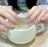 《初回・1ヶ月以内口コミ投稿はオフ無料》ガラスフレンチorミラーフレンチ オフ無し