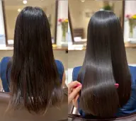 【1番人気】ヘアリセッターカット＋カラー＋髪質改善ケラチントリートメント(ショート​〜​ミディアム)