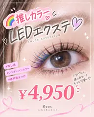 🌈推しカラーで盛れる♡ワンポイントカラーLEDエクステ100本🎀