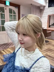 【✨ミニモ限定✨韓国ヘア】顔まわりカット+ケアカラー+超音波トリートメント