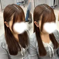 【最強お顔周り🌷】ポイント縮毛矯正+前髪カット🩷雨や湿気に負けないお顔周りつくりますෆ.*・゚