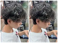 メンズカット+特殊パーマ(スパイラル、ツイスト、ツイストスパイラル、波巻き)+大人気超濃厚パーマ持ちupトリートメント