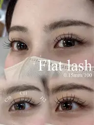 【オフ無料】フラットラッシュ100本🩷コーティング付き