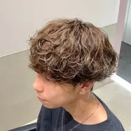 メンズカット+波巻き、波打ちパーマ+トリートメント