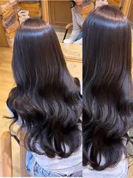 👑1番人気👑【🫧うる艶カラー＋カット＋4step髪質改善トリートメント】🩵✨傷まないケラチン髪質改善trです✨