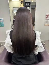 🫧艶髪ストレート×カラー|自然なストレート+透明感カラー(トーンダウンのみ)+TR✨