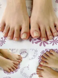 👣 ワンカラー フットネイル¥8,000お好きなカラー1色で仕上げます。シンプルで上品なデザイン♪