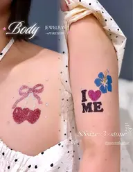 お好きな箇所３デザイン❕ボディージュエリー💎SSサイズ（3​〜​5cm）｜約3日​〜​2週間※個人差あり