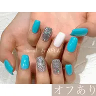 【ジェル/オフあり】ワンカラー・ラメ