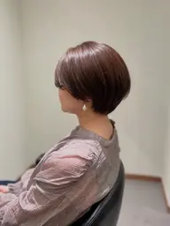 小顔カット+透明感カラー