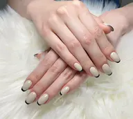 ワンカラーフレンチ🩵オフ無し