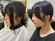 🎀お出かけ前に顔周りメンテナンス🎀 小顔前髪カット、流れる顔周りカット、韓国コテ巻きセット♡