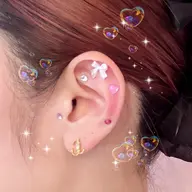 イベント前にも☆【 耳つぼジュエリー 】👂🏻💎💖片耳5粒【計10粒】 特殊パーツ4つ+ストーンorパール6粒