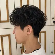 メンズカット+平巻きパーマ☘️(ボリューム、ニュアンス、毛流れ、フェザー など)