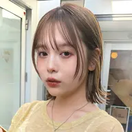 🟪アキモト指名のお客様🟪カット＋ブリーチなしダブルカラー☑︎ショートボブレイヤーボブ韓国表参道縮毛矯正髪質改善顔周り