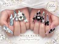 【研修モデル】チップ長さ出し10本💎10本デザイン+パーツ4本込み🎀|¥7,500