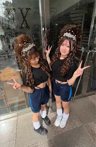 盛り髪ヘアセット❤️🔥