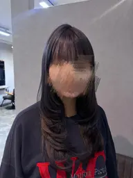 🎀カットモデル🎀.⋆𝜗𝜚韓国風まとまりロングレイヤー.⋆𝜗𝜚