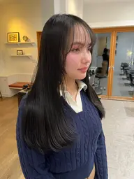 🇰🇷韓国風✨艶カラー✨ケアトリートメント🇰🇷+シースルーバングカット✂️