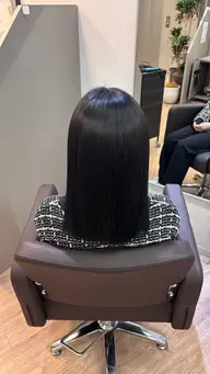 似合わせカット+髪質改善ストレート+透明感カラー
