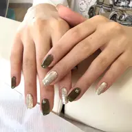 2カラー*ハンドネイル💚💛〔オフ込♪〕