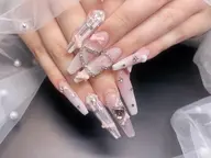 🌸オフなし🌸 【チップ長さ出し】人気No.1👑ロング派に圧倒的人気|持ち込みやり放題♪