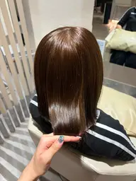 ブリーチなし透明感カラー