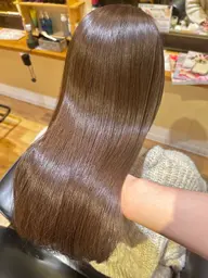 【トレンド透明感カラー】カット+ブリーチ無しWカラー+Aujua1stepTR