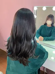 ナチュラルカラー+艶トリートメント✨巻き仕上げ