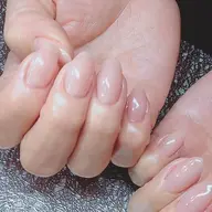 オフ込 クリア、自爪風ネイル