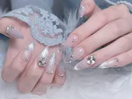 [チップ長さだし]人気メーニュー❤️(120分コース)10本持ち込みデザイン、パーツつけ放題、¥13980→¥10980