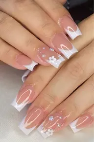 カラーフレンチネイル\ラメフレンチ.