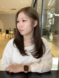 ✂️カット✖️🧡✨️ケアカラー【髪質改善カラー】(ロング料金有り)