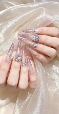 【モデル半額】長さ出し10本+キラキラパーツ💎¥24,000→¥12,000