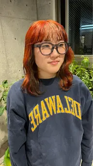 【🍊イヤリングカラー🍊】1ブリーチ➕1カラー➕Aujuaプチトリ〈カラーモデル募集中〉