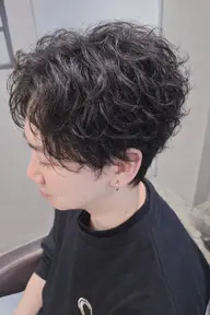 【王道人気】波巻きパーマ+メンズカット¥14900【メンズパーマ】【韓国】