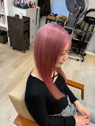 ブリーチでつくるピンクカラー🌸艶感ピンクベージュカラー🩷透明感チェリーピンクカラー🍒ケアブリーチ+ピンクカラー🎀
