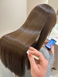 【✨️ミディアム​〜​ロングの方限定❕】《初回限定‼️》前髪カット＋カラー＋超音波クイックトリートメント