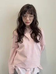 前髪カット+コテ巻き🎀