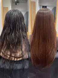 🌨️縮毛×レイヤーカット✂︎🌨️縮毛矯正➕レイヤーカット➕Tr