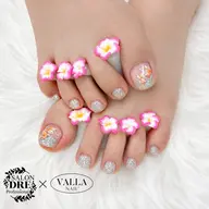 《クーポン》最新☆韓国VALLAジェル フット2本親指アート×ワンカラー