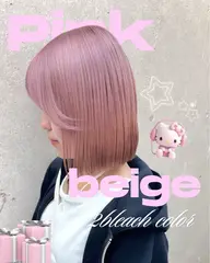 カット+全体ケアブリーチ+全体カラー+トリートメント‪♥