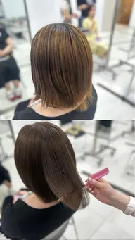 透明感カラーリタッチ🫟🫧➕ケアトリートメント🧴➕2種類のカラー処理剤🫧 ⚠️白髪染めでは無いです❌