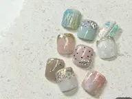 【🉐6月限定価格】☔️フット👣サンプル親指アート(デザイン50種類以上)💜♡オフあり