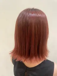 暖色🍒ツヤ感カラー✨【ブリーチ無しダブルカラー】