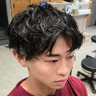 【⭐セット簡単&超垢抜け✨】メンズカット✂️+シャドウパーマ🌀