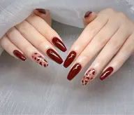 自爪💅、ワンカラ+アート2本